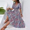 2026 Bohemian Ethnic High-Waisted Fashionable Women's Holiday Dress