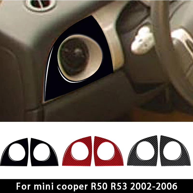 For Mini Cooper Hatch R50 R53 2002-2004 Car Dashboard Console Side Air Outlet Cover Trim Soft CarbonFiber Interior Sticker