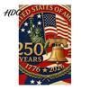 250th Anniversary Flag America Garden 250 Years of Freedom Patriotic Banner Outdoor Decoration 4th July Yard Sign for Independence Day Memorial
