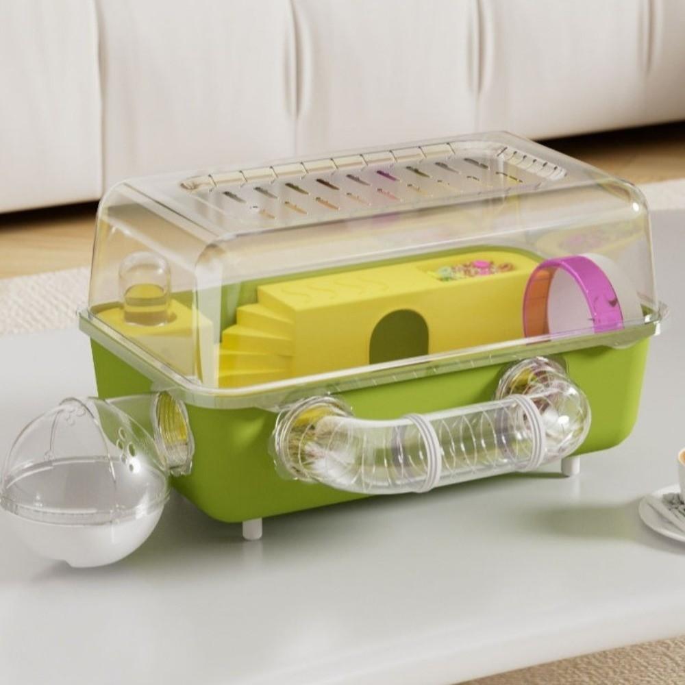 Running Wheel Hamster Cage Panoramic View Hamster Luxury Villa  For Hamsters Hedgehogs