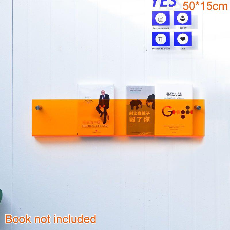 Transparent Acrylic Wall Decoration Magazine Storage Rack Children'S Picture Book Newspapers Records Wall Mounted Shelf