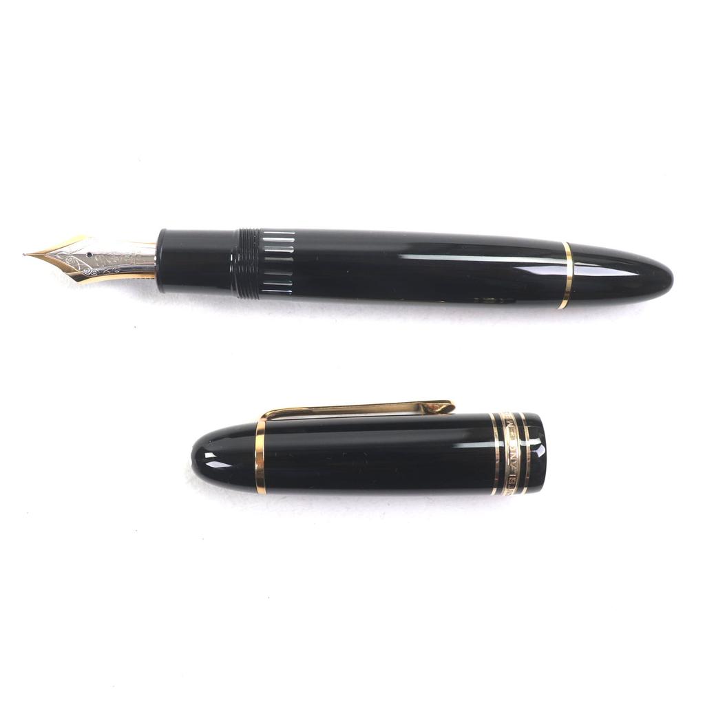Excellent MONTBLANC fountain pen Meisterstück 149 white star Black gold 14K mens Used