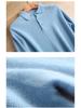 Men's Knitted Pure Wool Polo Shirt - Long-Sleeve Turn-Down Collar for Business Casual Wear