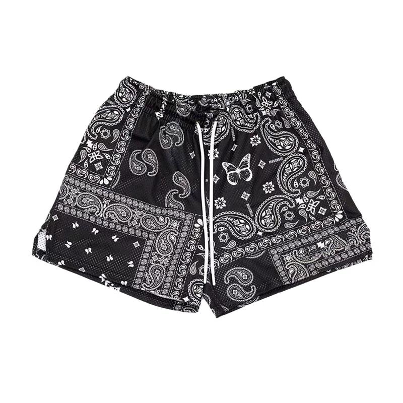 Trend Paisley Graphic Beach Shorts For Men Fashion Summer Streetwear Printed Short Pants Casual Hip HopTrunks