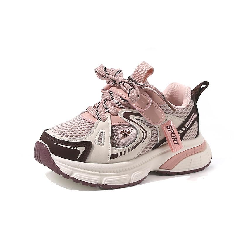 2025 autumn new children's shoes boys and girls breathable mesh sports shoes fashionable and comfortable running shoes dad shoes tide