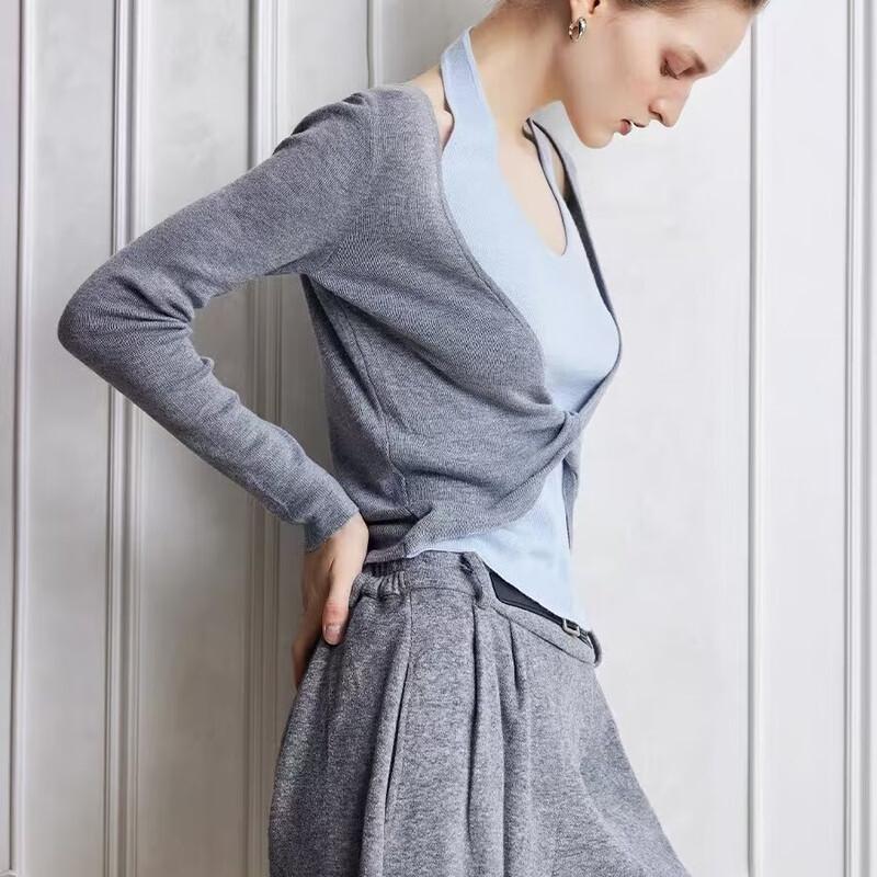 Firstview Women's Faux Two-Piece Knit Sweater