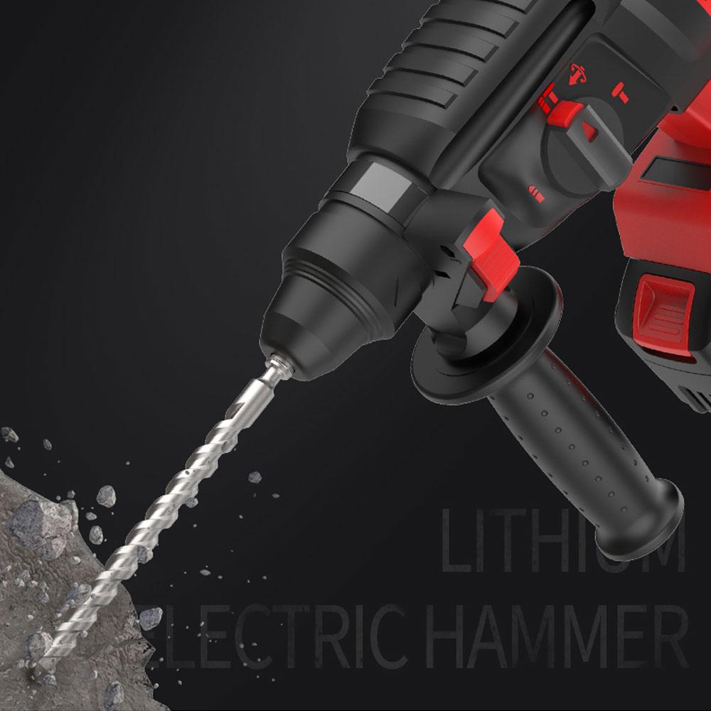 NAWIN 300N/M Cordless Rotary Hammer Brushless Copper Motor Rechargeable Hand-held Electric Tool Hammer Impact Drill