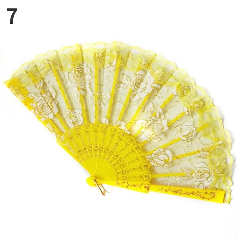 Rose fleur Kant Fans chinois style danse fête de mariage main nuptiale gitane cadeau décoration