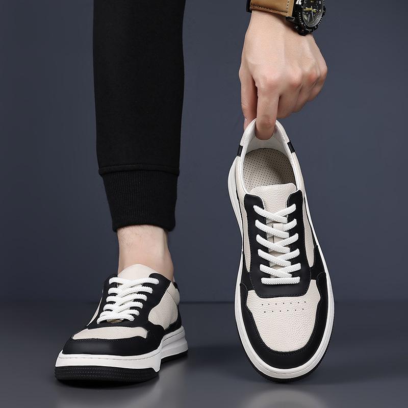 New men's casual shoes leather breathable men's versatile board shoes men's shoes shoes