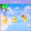 Adorable Luminous Playful Duckling Figurines Resin Miniature Decor Set