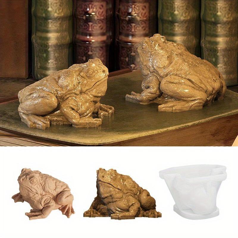 DIY 3D Frog Toad Silicone Candle Molds Animal Crafts Mold Home Decor