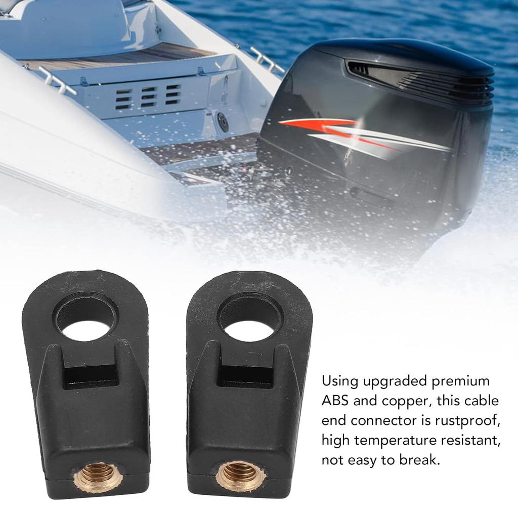 Outboard Control Box Cable End Connector, 2 Pcs 6727595600 Outboard Control Box Cable End Connector ABS Copper Replacement for