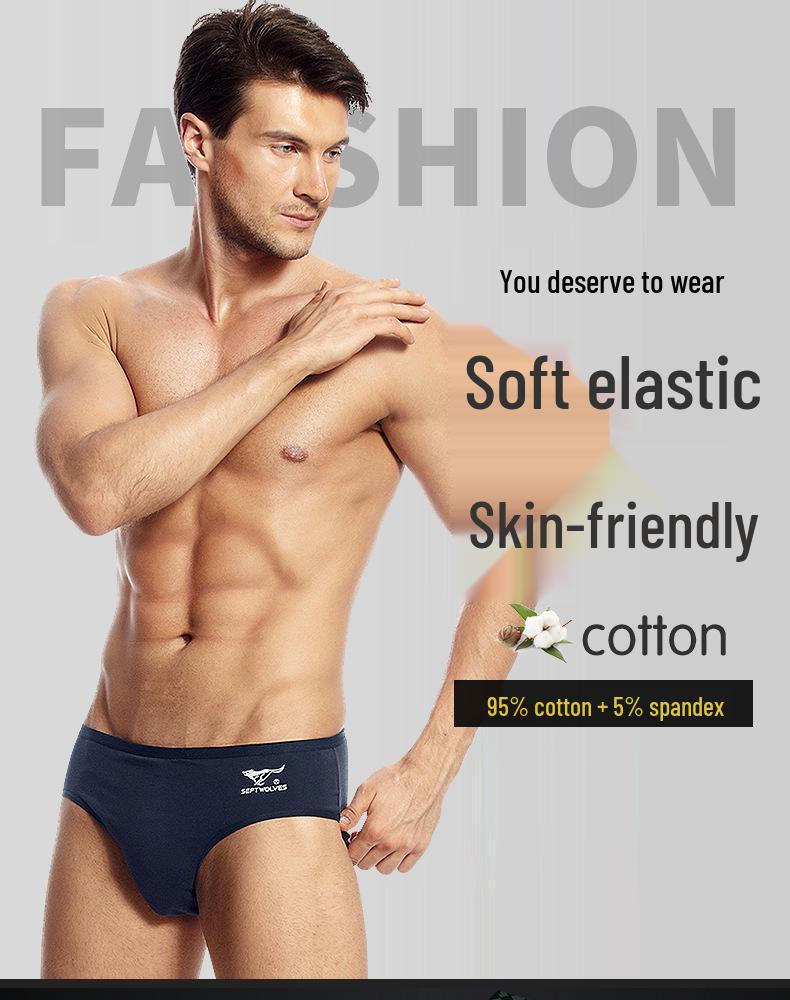 Slip Uomo Vita Media Cotone Spandex Confezione da 2