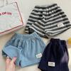 Summer Baby Boys Sports Shorts Striped Elastic Breathable Korean Style Casual Pants Children Shorts Clothes