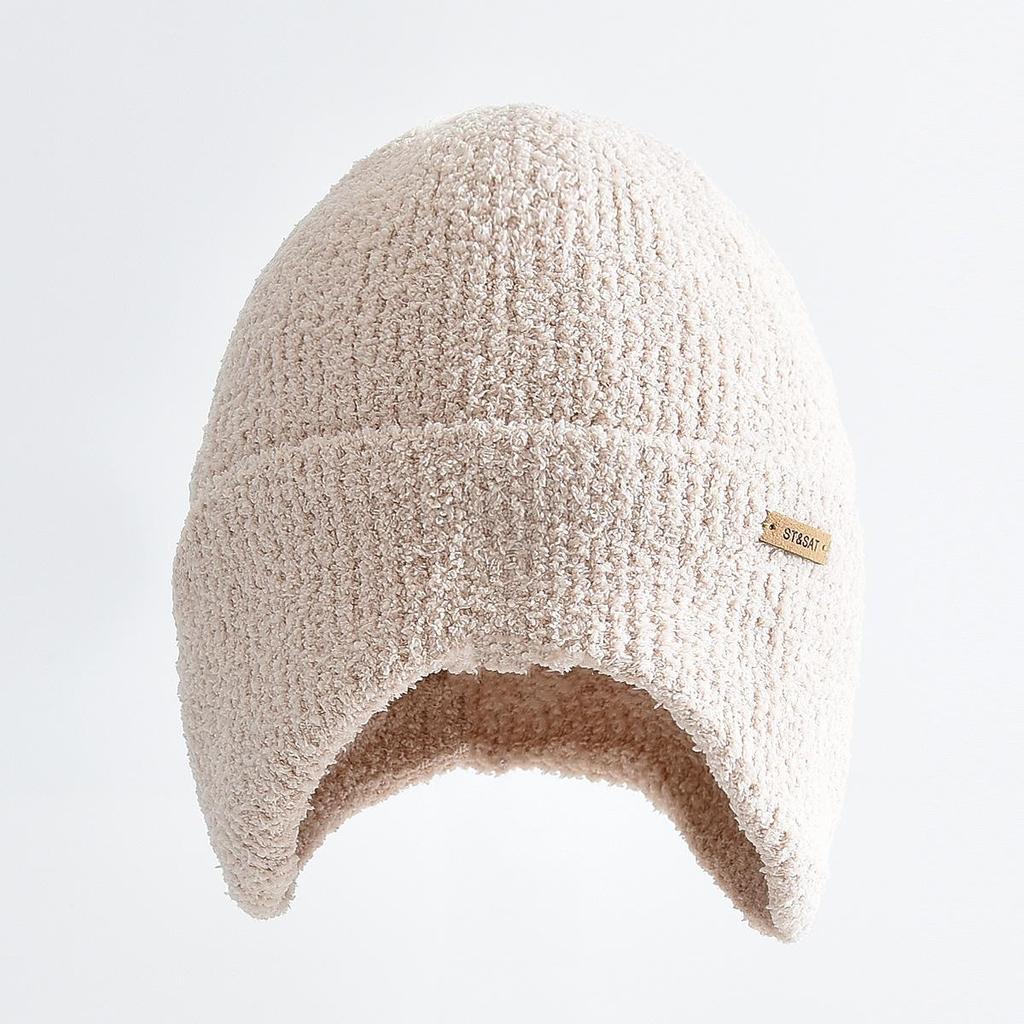 Children's Windproof Wool Hat - Autumn/Winter Knit, Warm Solid Color for Boys & Girls