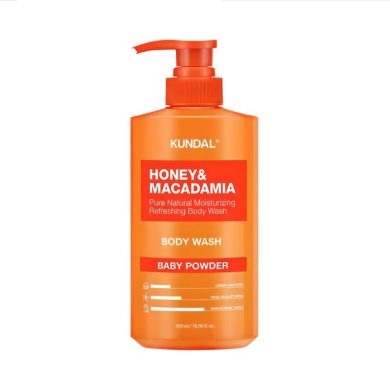 Kundal Honey&Macadamia Body Wash Baby Powder 500ml*1Pc/2Pcs