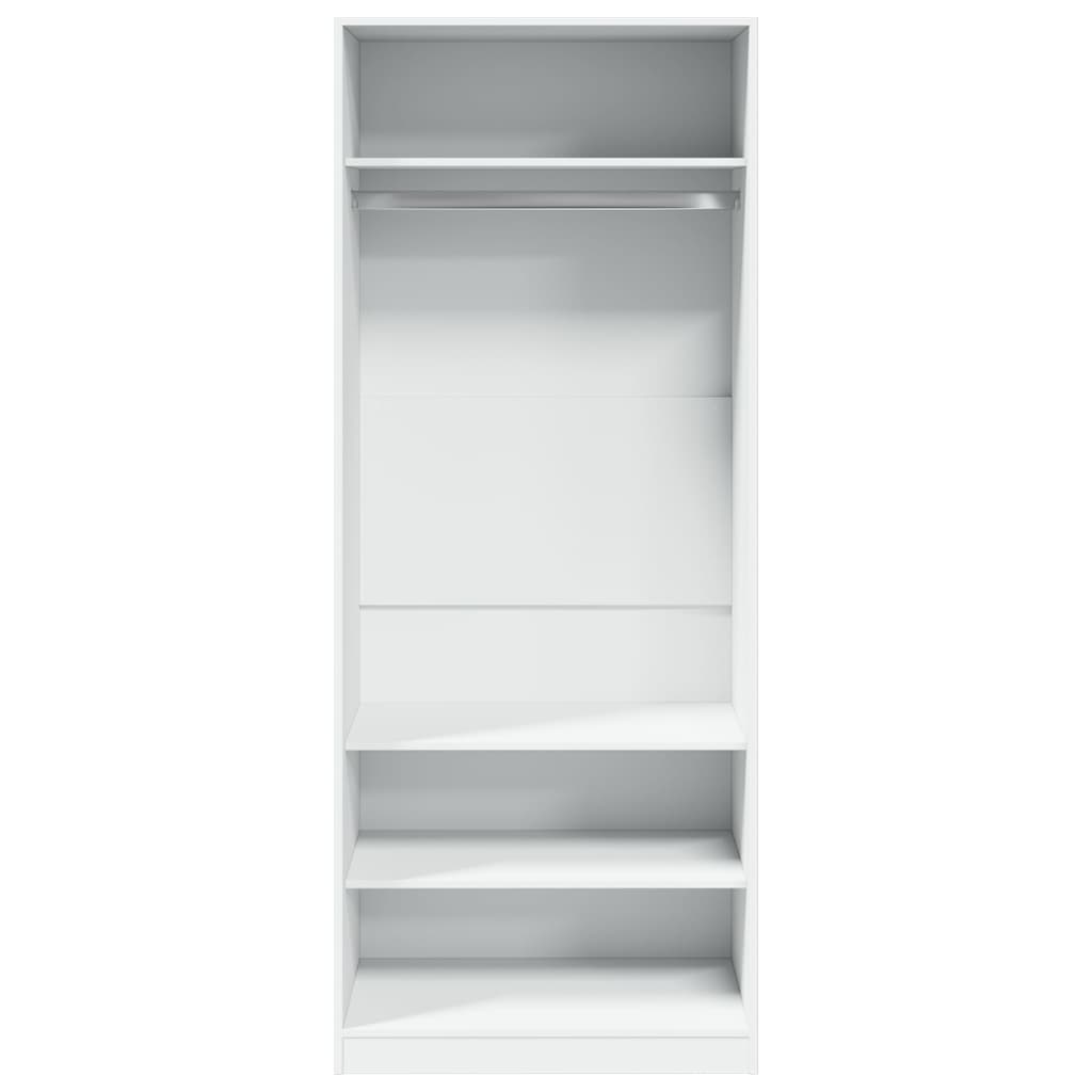 Vidaxl Wardrobe, White, 80X50X200 Cm, Wood-Based Material