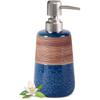 Hand Soap Dispenser, Dish Soap Dispenser for Kitchen, 14.2oz Ceramic Soap Dispenser with Silver Pump, Refillable Soap and Lotion Dispenser, Modern