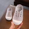 Children's Canvas Shoes with Soft Sole for Indoor Kindergarten - White Girls' Shoes