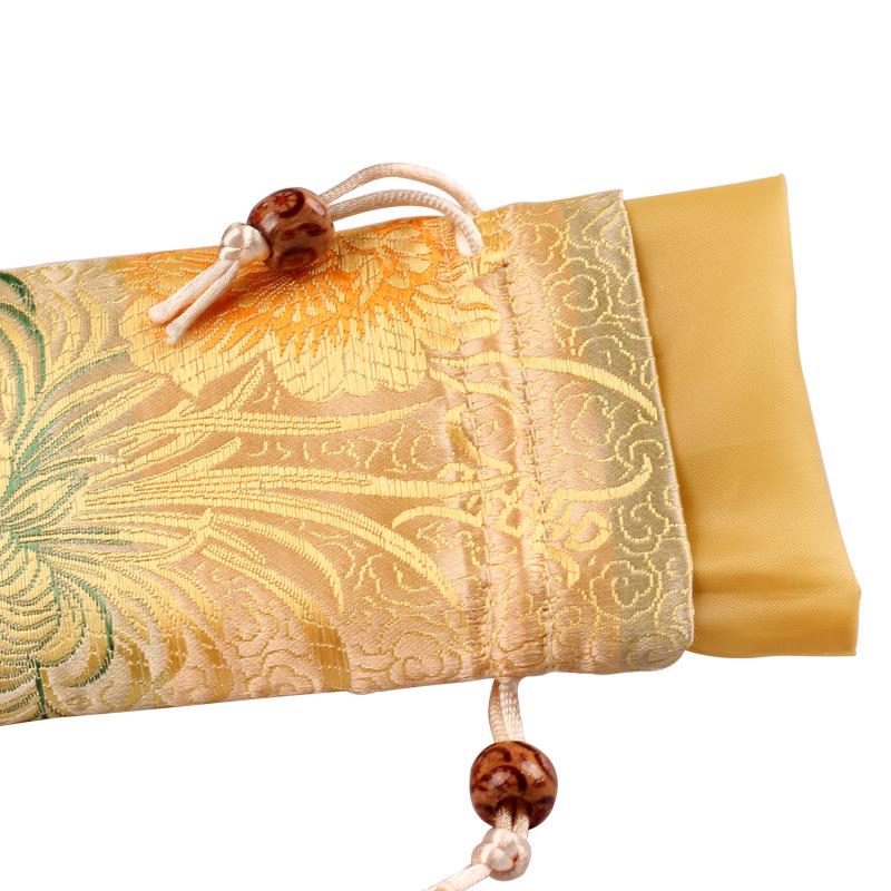 Drawstring Brocade Pouch for Jewelry and Gifts - Custom Necklace Storage Bag