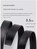 2024 Men's Genuine Leather Automatic Buckle Belt - Versatile Vegetable Tanned Cowhide for Business Style