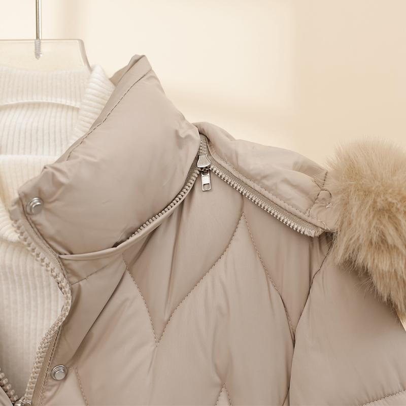 Fashion Winter Woman Coats Hooded Faux Fur Collar Thick Warm Plus Size Long Parkas Loose Women's Jackets