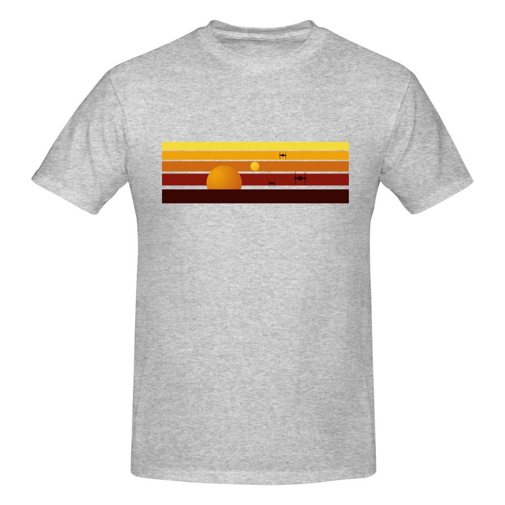 Tatooine Sun Crew Neck Tshirt Highend Minimalism Versatile Outerwear Cotton Tee