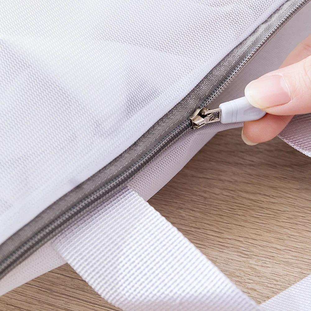 4PCS Zipper Laundry Bag Large Capacity 4 Size Fine Mesh Coarse Mesh Washing Bag For Clothes Jeans Blankets Durable Washing Net