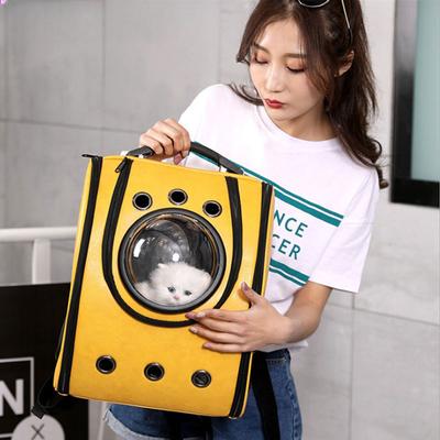 Leather Carrier for Cat Backpack for Cats Transparent Bag for Cats Pet Product Cat Backpack Window Cat Carrier Backpack Carrier