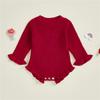 Neugeborenes Baby Mädchen Junge Pullover Strampler Baumwolle Weich Gestrickt Overall Einfarbige Warme Herbst Winter Weihnachten Kleidung