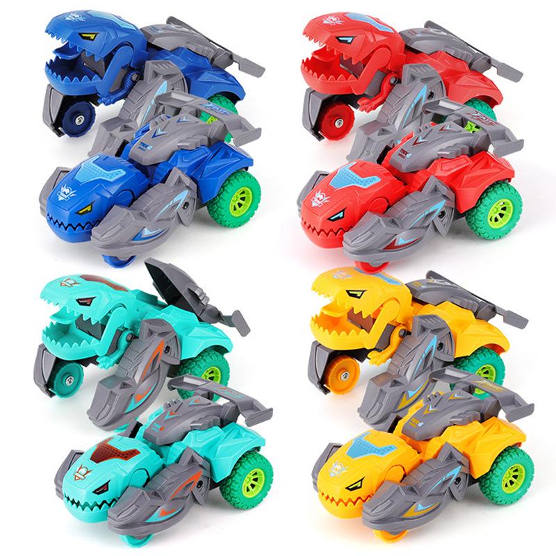 Children's Educational Dinosaur Transforming Car Toy - Inertia Model for Boys