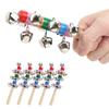 5pcs Handle Wooden Bells Colorful Percussion Instrument Infant Baby Rattle Toys with 10pcs Small