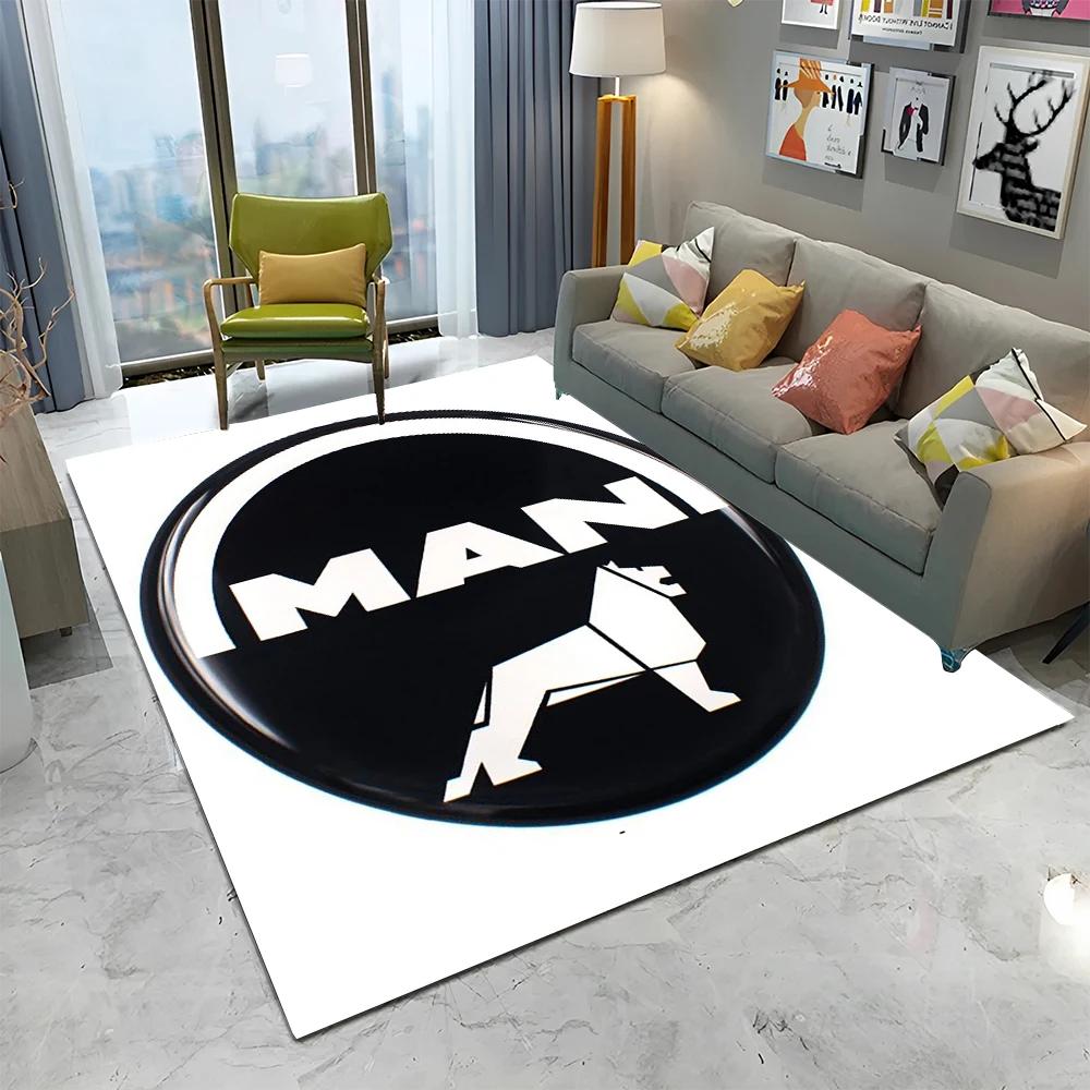 3D Printing Man Truck Logo Series HD Carpet Rug for Home Living Room Bedroom Sofa Doormat Decor,kids Area Rug Non-slip Floor Mat