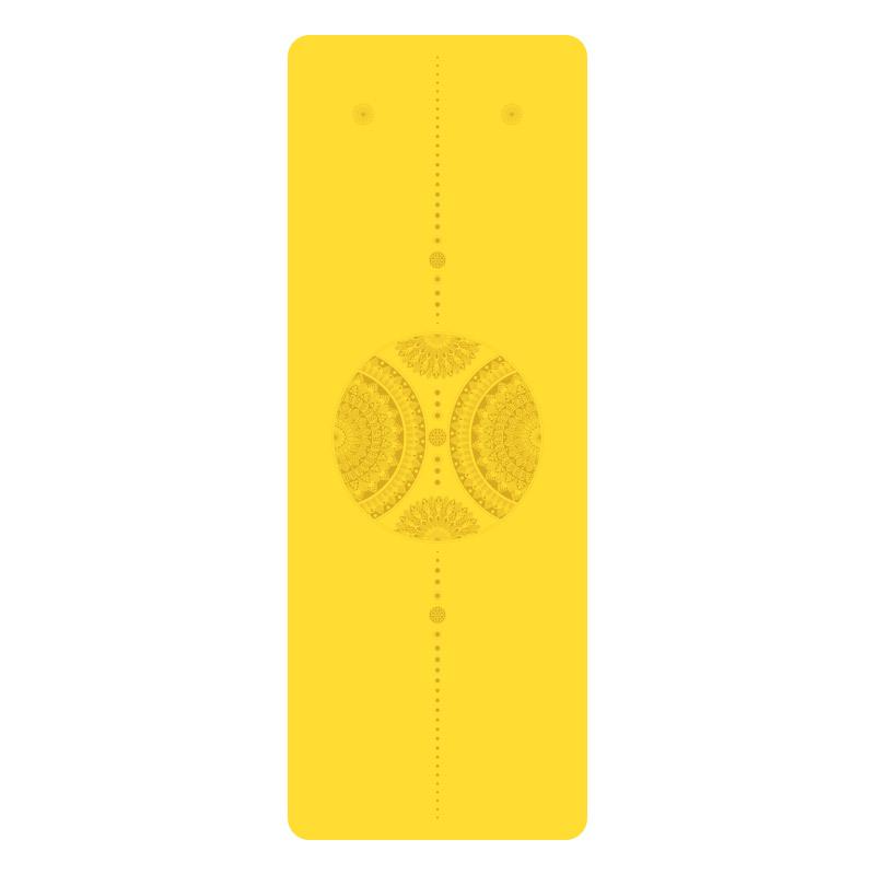 Exquisitely Carved Non-Slip Dual-Sided Yoga Mat - Sweat-Absorbing Natural Rubber for Home & Studio Use