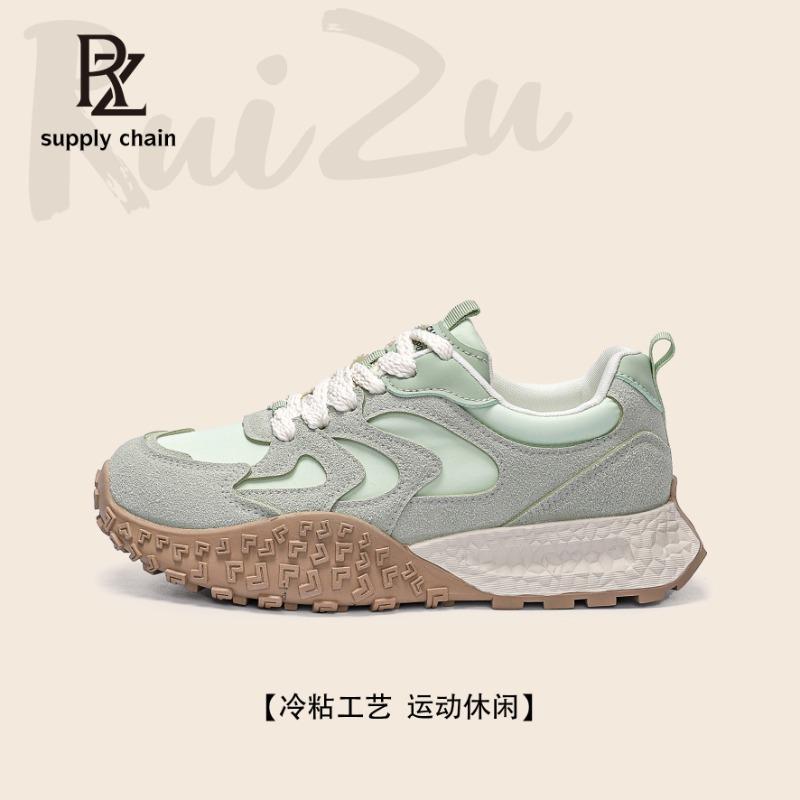 3 thick-soled non-slip sports and leisure shoes for women's autumn new breathable low-top versatile and comfortable campus