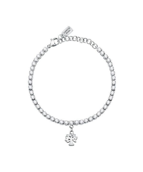 

La Petite Steel Bracelet With Clear Crystal LPS05ASF30 For Women