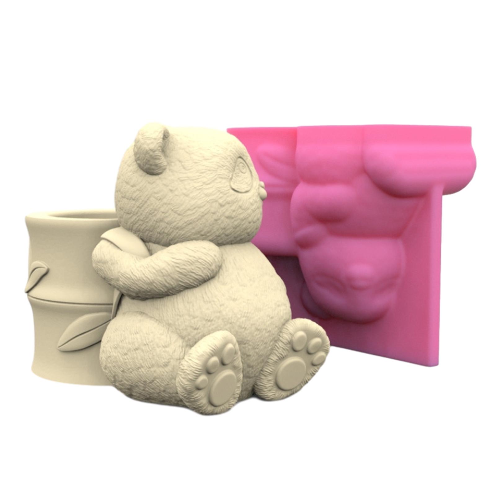 

Nonstick Backbasket Panda Pen Holder Mold Flower Pot Silicone Mold DIY Crafts Ornament Tool DIY Succulent Planter Mold 1
