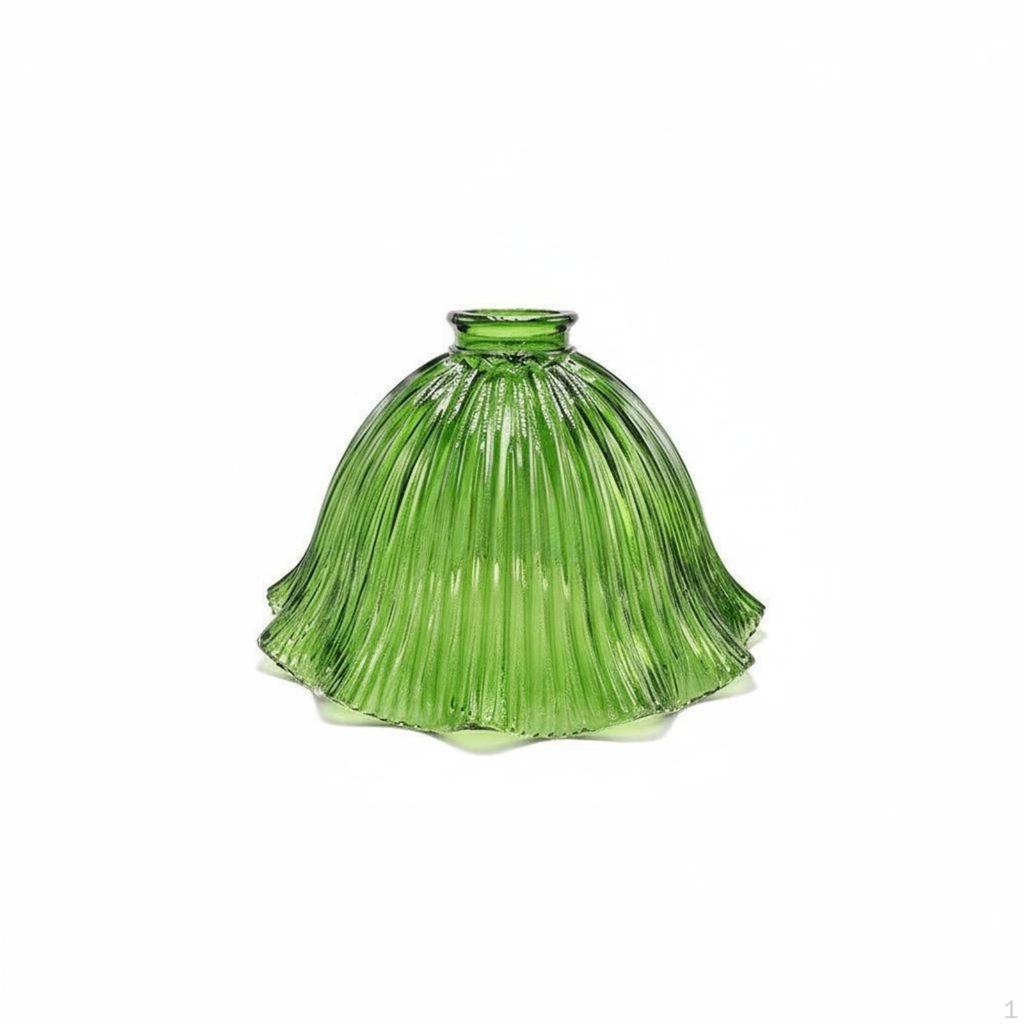 Glass Lampshade Ruffled Edge Replacement Shade DIY Friendly for Dining