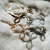 Elegant Gold/Silver Bowknot Adornment Stylish Craft Accessory Metal Butterfly Knots for DIY Crafts and Phone Decoration