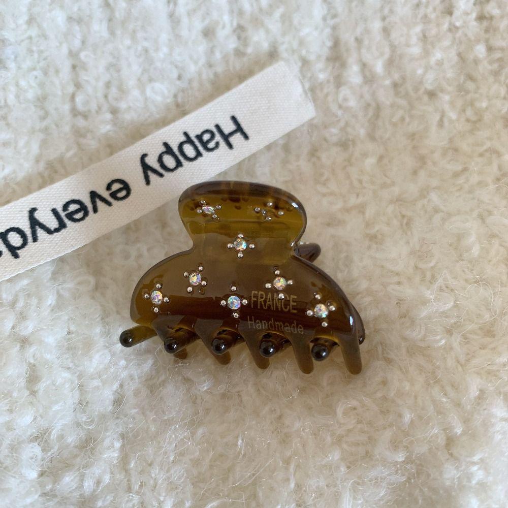 Acetic Acid Rhinestone Hair Clip Babysbreath Mini Hair Claw Fashion Acetate Hairpin Streetwear