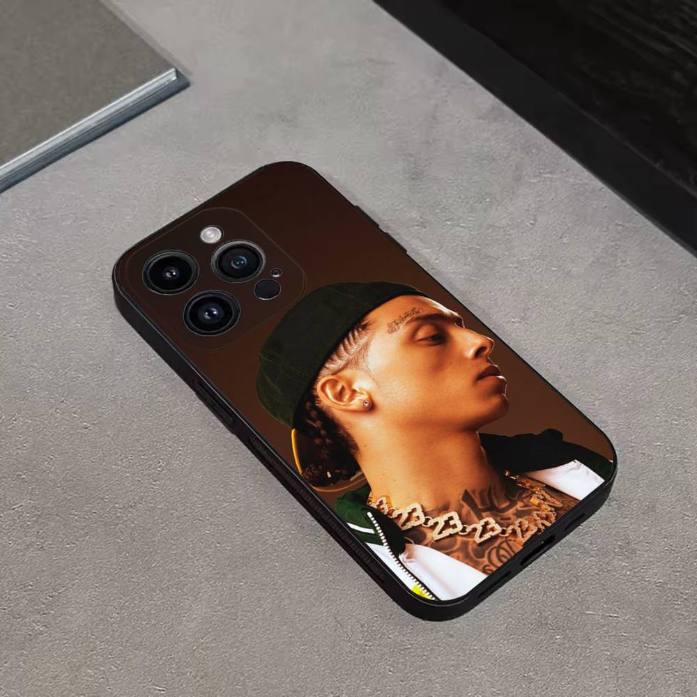 Rapper Central Cee Phone Case For iPhone 16,15,14,13,12,11 Plus,Pro Max,XS,X,XR,SE,Mini,8,7,Soft Silicone Black Cover