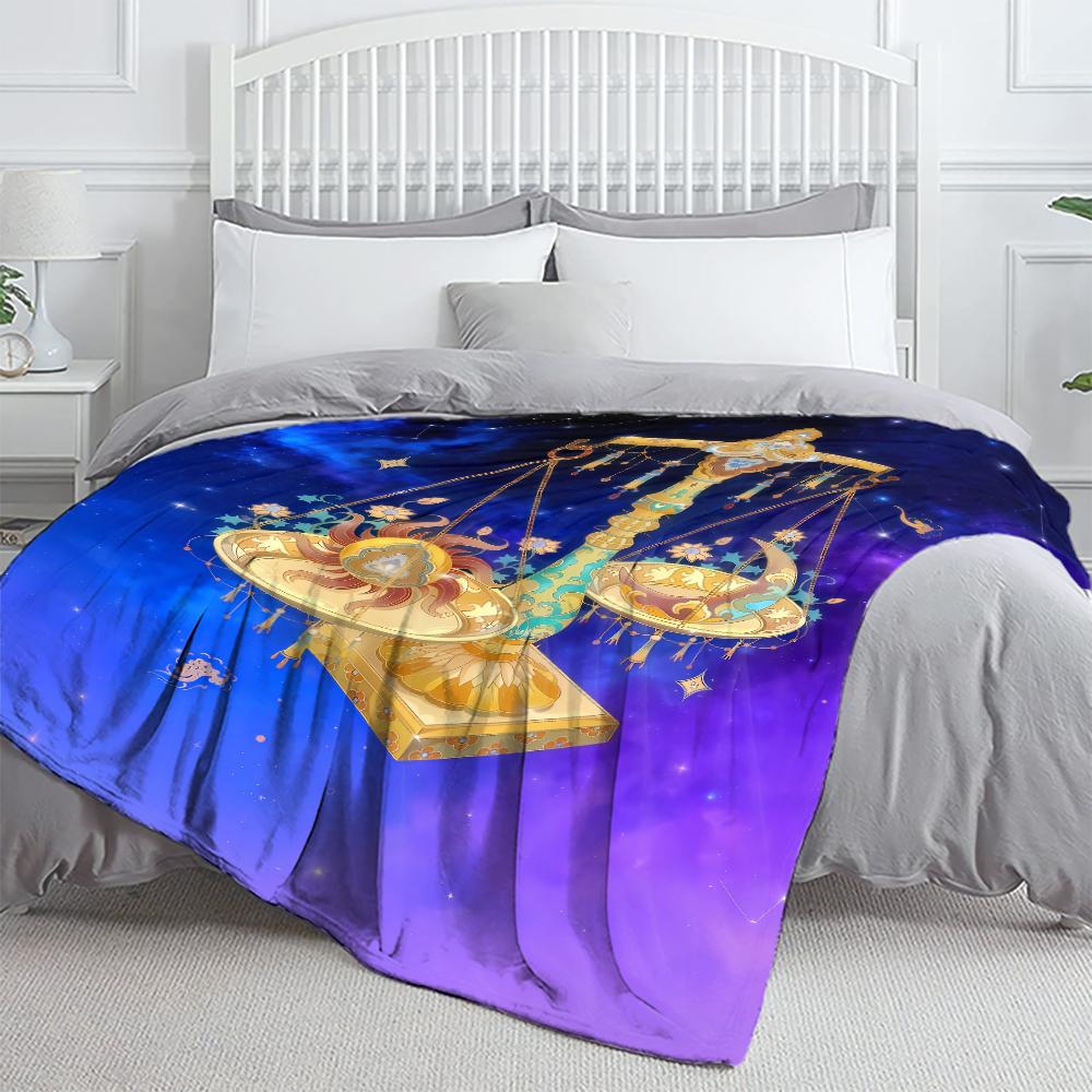 The Twelve Zodiac Signs Thin Blanket Bedrooms,living Rooms,sofas,offices,napping,camping,outings,girls' Gifts Custom Blanket