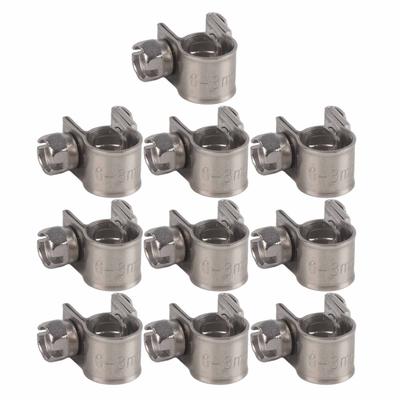 10 Stück Edelstahl Mini Kraftstoffleitung Schlauchschelle Klemme 6mm-20mm Optionale Größe