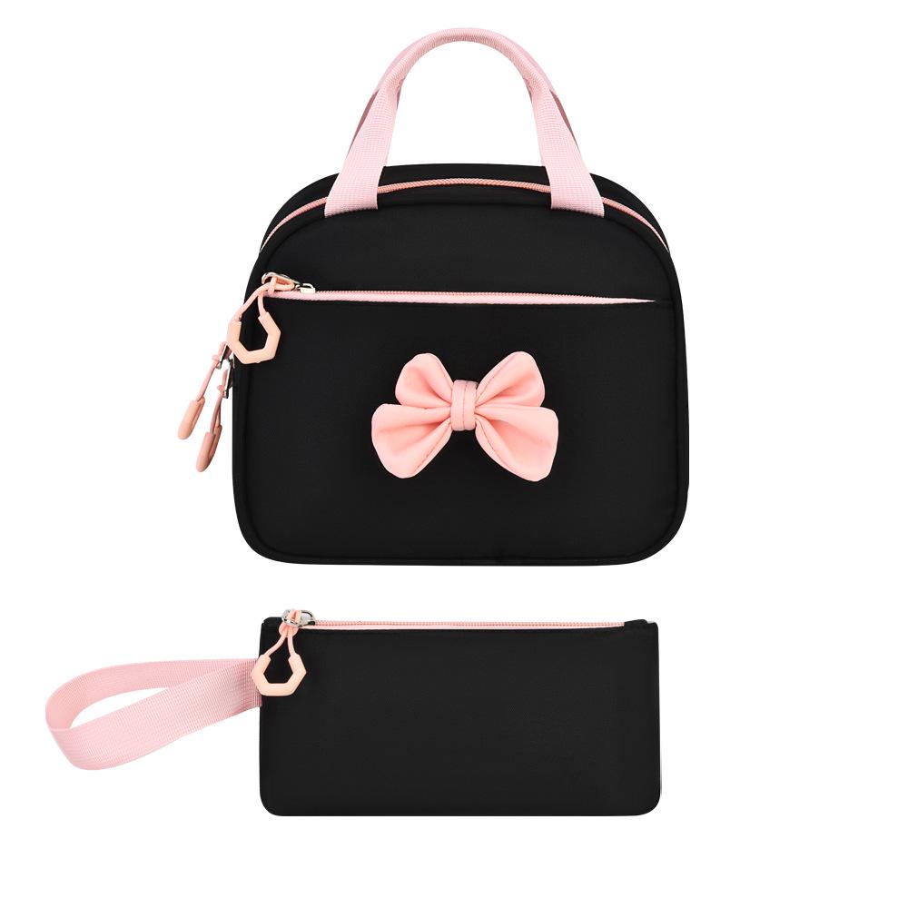 Large Capacity Bow Three-Piece Backpack Set for Girls: Perfect for Junior, Senior High, and College Students