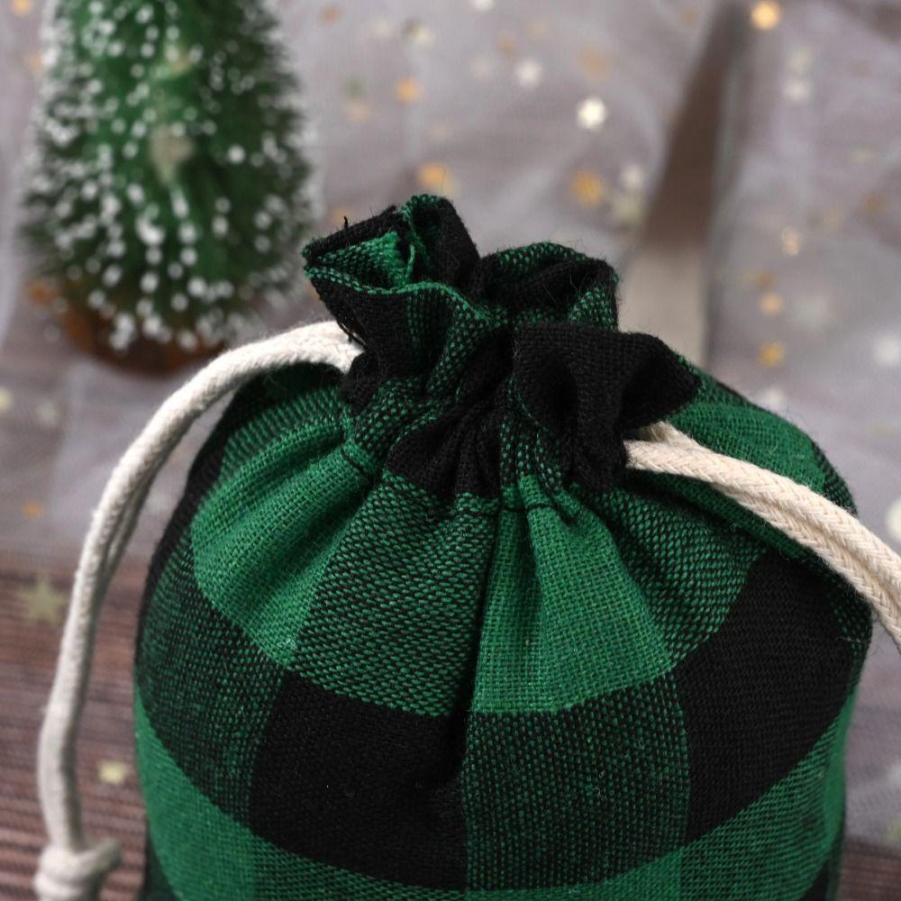 10pcs/lot Cotton Christmas Gift Drawstring Bags Burlap Gift Bag Cosmetic Wedding Candy Gift