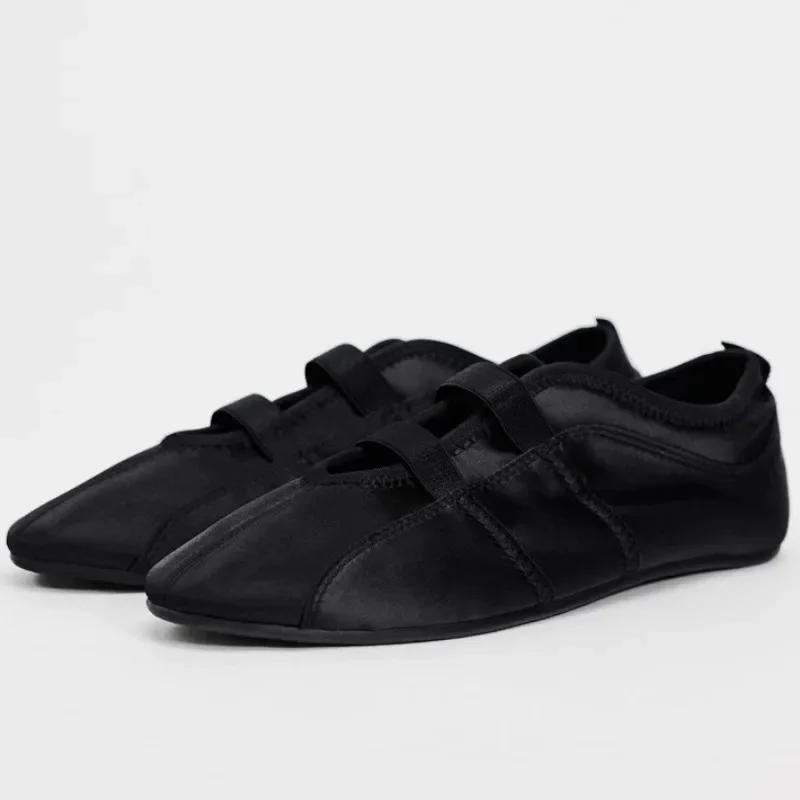 

Мода 2025 Дизайнерский женский люксовый бренд Балетки Дышащие Мягкий шелк Слипоны Повседневные Женские лоферы Уличная обувь для ходьбы Женская обувь 36