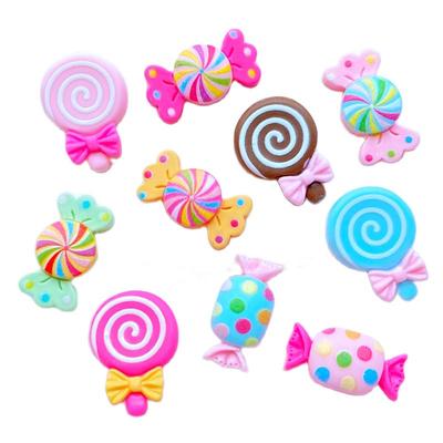 10/20 Stück Neue Harz Mini Süßigkeiten / Lutscher Serie Flache Rückseite Cabochons Scrapbooking DIY Schmuck Handwerk Dekoration Zubehör