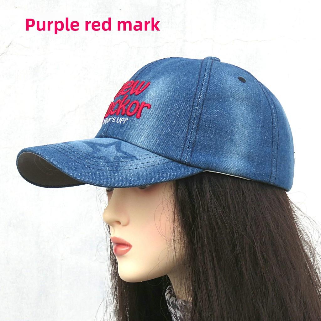 

Mlb Embroidered Denim Baseball Cap With Adjustable Fit For Casual Wear фіолетовий