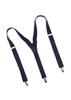 Belt Specialty Store Belt Lab Men's Y-Shaped Suspenders, Small Size, Made In Japan, 3cm Wide, Spiral Design, BLSU0003 (Navy, S/M)