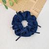 Ballet Girl Ribbon Bow Scrunchie – Simple Solid Color Hair Accessory
